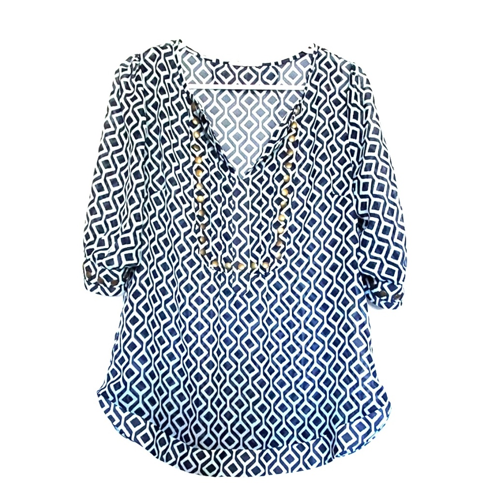 Blouse blues with details